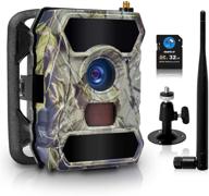 📸 2021 creative xp lte 4g cellular trail cameras – outdoor wifi full hd wild game camera with night vision for deer hunting and security - wireless waterproof and motion activated – includes 32gb sd card (pack of 3) logo