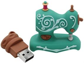 img 1 attached to Aneew 16GB Pendrive: Vintage Sewing Machine Model USB Flash Drive - Ideal Students Gift