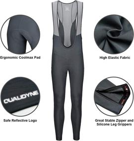 img 3 attached to Qualidyne Men's 3D Padded Cycling Bib Tights - High-Performance Bicycle Pants