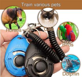 img 1 attached to 🐾 2 Pcs Pet Training Clicker with Wrist Strap - Ideal for Dogs, Cats, Horses, Birds, and Puppies