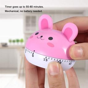 img 1 attached to 🐰 Pink Rabbit Kitchen Timer: Compact Digital Cooking Timer with Loud Alarm & Cute Animal Design