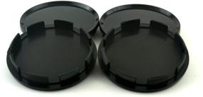 img 2 attached to 🔴 Enhance Your Wheels with Rhinotuning 63mm Black ABS Car Wheel Center Hub Caps - Set of 4