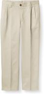 chaps school uniform boys' pleated twill pants logo