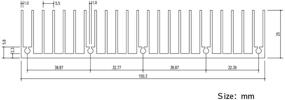 img 1 attached to Heatsink 60X150X25MM Aluminum Radiator Circuit