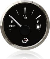 🛥️ 2" 12v fuel level gauge resistance - 240-33 ohm 24v rv universal oil meter with e-1/2-f indicating range, lighting background and anti-fogging waterproof stainless stress frame - ideal for boat marine logo