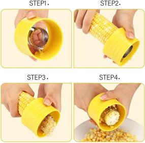 img 1 attached to 🌽 Cob Corn Stripper: Manual Tool for Quick and Easy Corn Threshing, Perfect for Removing Kernels from Fresh Corn