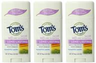 tom's of maine beautiful earth natural deodorant | long-lasting 2.25 oz (pack of 3) for effective odor protection logo