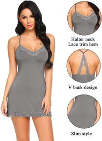 img 2 attached to Avidlove Chemise Nightgown Strappy Sleepwear Women's Clothing for Lingerie, Sleep & Lounge