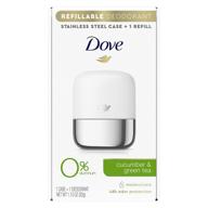 🌿 dove refillable deodorant starter kit: aluminum-free cucumber & green tea deodorant 1.13 oz logo