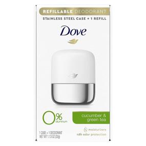 img 4 attached to 🌿 Dove Refillable Deodorant Starter Kit: Aluminum-Free Cucumber & Green Tea Deodorant 1.13 oz