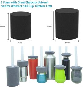 img 3 attached to 🔴 4-Pack of REENFAYA Cup Turner Foam Inserts - Flexible Foam for Tumbler Crafting with 10 Oz to 40 Oz Skinny and Common Tumblers - Compatible with 1/2 and 3/4 Inch PVC Pipe for Epoxy Work