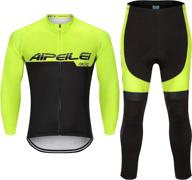 🚴 premium men's cycling jersey suit with full sleeve & 3d padded breathable pant set - high-quality sportswear logo