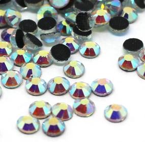 img 1 attached to 💎 Zbella Crystal Hotfix Rhinestones - 10 Gross (1440 Stones/pkg) ss20 AB Crystal Hot Fix Rhinestones