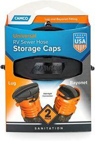 img 4 attached to Camco RV Sewer Hose Storage Cap Set - Lug And Bayonet Caps