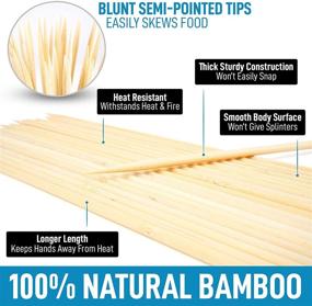 img 3 attached to 🔥 Premium Bamboo Marshmallow Roasting Sticks for Smores, Pack of 40 - 30" Extra Long Bamboo Skewers, 5mm Thickness for Grilling Hot Dogs, Kebabs & More - by Zulay