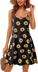 img 4 attached to MSBASIC Sundress Adjustable Strappy Yellow Women's Clothing and Dresses