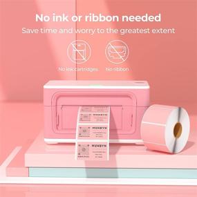 img 3 attached to 🖨️ Pink Label Printer by MUNBYN: 4x6 Thermal Printer for Shipping Packages & Small Business, Compatible with USPS, UPS, FedEx, Shopify, Amazon, Ebay, and More!