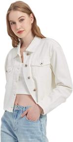 img 2 attached to Anna Kaci Jacket Distressed Oversized Jackets Women's Clothing