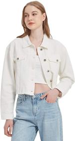 img 4 attached to Anna Kaci Jacket Distressed Oversized Jackets Women's Clothing