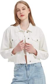 img 3 attached to Anna Kaci Jacket Distressed Oversized Jackets Women's Clothing