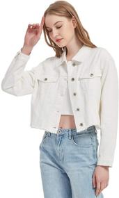 img 1 attached to Anna Kaci Jacket Distressed Oversized Jackets Women's Clothing