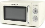 nostalgia rmod7ivy retro microwave: 0.7 cu. ft., 700-watt, turn dials, chrome handle, ivory logo
