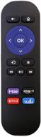 upgraded ir remote compatible with roku 1 2 3 lt hd xd xs xds player | 📱 4 shortcut buttons for mgo vudu | (not compatible with roku streaming stick, tcl/sharp/insignia/haier roku tv or game) logo