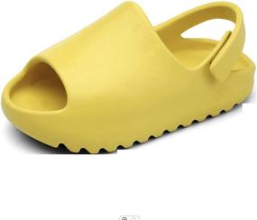 img 4 attached to Lightweight Adjustable Boys' Slip Slippers - Ideal Children's Shoes for Slip-On Comfort