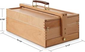 img 1 attached to 🎨 Multi-Functional Beechwood Artist Toolbox - Storage Organizer for Art Supplies with Drawers - 7 Essential Elements
