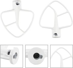 img 2 attached to 🔌 K45DH Coated C Dough Hook, K45WW Wire Whip, and K45B Coated Flat Beater - Compatible with KitchenAid KSM150 Mixer