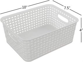 img 3 attached to Easymanie Plastic Storage Basket 6 Pack