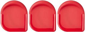 img 4 attached to 🔴 Red Kitchen Accessory Tool - Mr Scraper: 3 Pcs Cast Iron Skillet and Pot Scraper Set, Made in USA Cookware Scrubbers