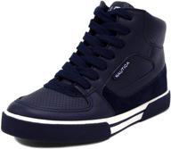 nautica kids horizon sneaker: stylish lace-up fashion shoe with boot-like high top (big kid/little kid) logo