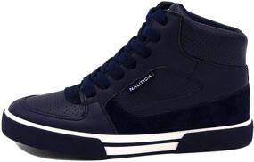 img 3 attached to Nautica Kids Horizon Sneaker: Stylish Lace-Up Fashion Shoe with Boot-Like High Top (Big Kid/Little Kid)