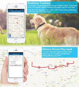 img 1 attached to Hangang Питомец GPS Трекер: 2-го поколения Антипотерянный ошейник для собак с глобальным GPS/GSM, водонепроницаемым и долгим режимом ожидания - Отследить с помощью приложения