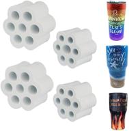 🔸 premium cup turner foam - 4 pcs cup turner accessories for 10 20 30 oz tumblers | high density foam compatible with 1/2 inch pvc pipe | perfect partner for cup spinner machine | 0.84" wand included logo