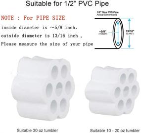 img 3 attached to 🔸 Premium Cup Turner Foam - 4 PCS Cup Turner Accessories for 10 20 30 oz Tumblers | High Density Foam Compatible with 1/2 inch PVC Pipe | Perfect Partner for Cup Spinner Machine | 0.84" Wand Included