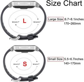 img 1 attached to 📦 3-пакет силиконовых браслетов для Fitbit Blaze - Совместимые запасные браслеты для мужчин и женщин, маленькие размеры в серебре, черном и золоте - Спортивные аксессуары для умных фитнес-часов Fitbit Blaze (часы Blaze и рамка не включены)
