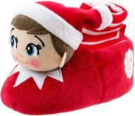 🧦 adorable elf on the shelf boys girls sock top slippers: comfy toddler/little kid footwear logo