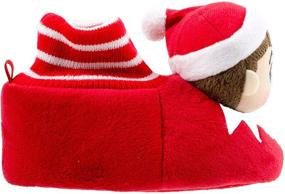 img 2 attached to 🧦 Adorable Elf on the Shelf Boys Girls Sock Top Slippers: Comfy Toddler/Little Kid Footwear