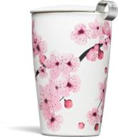 🍵 tea forte kati cup hanami: ceramic tea infuser with basket and lid, ideal for steeping loose leaf tea logo