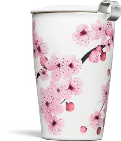 img 4 attached to 🍵 Tea Forte Kati Cup Hanami: Ceramic Tea Infuser with Basket and Lid, Ideal for Steeping Loose Leaf Tea