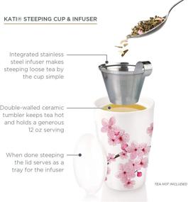 img 3 attached to 🍵 Tea Forte Kati Cup Hanami: Ceramic Tea Infuser with Basket and Lid, Ideal for Steeping Loose Leaf Tea