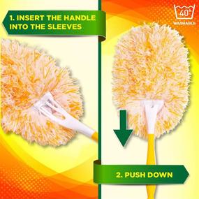 img 2 attached to Millifiber Reusable Refills for Swiffer Hand Duster, 360 Degree Dry Duster Heavy Duty Refills, 2-Pack - Ultimate Cleaning Efficiency (Handle NOT Included)