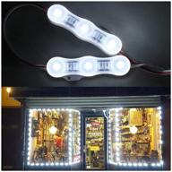 💡 waterproof 20ft store front led light: 40pcs 3led 2835 white led module light, plug and play for indoor/outdoor decoration lighting - ac power included логотип