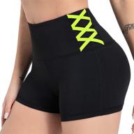 dielusa high-waisted yoga shorts for women - tummy control workout and running shorts логотип