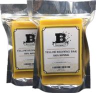 🐝 100% pure, cosmetic grade beesworks-2 pack-yellow beeswax bars 1lb - (2 lbs total): high-quality, all-natural beeswax for optimal results logo