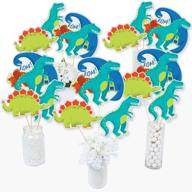 roar dinosaur birthday centerpiece toppers logo