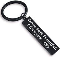 💖 beautiful trucker girlfriend valentines keychain logo