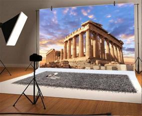 img 3 attached to 🏛️ LFEEY Sunset Greece Parthenon Photo Backdrop 5x3ft – Historical Building Famous Palace Ancient Athens Acropolis Temple Column Photography Background – Ideal Photo Studio Props